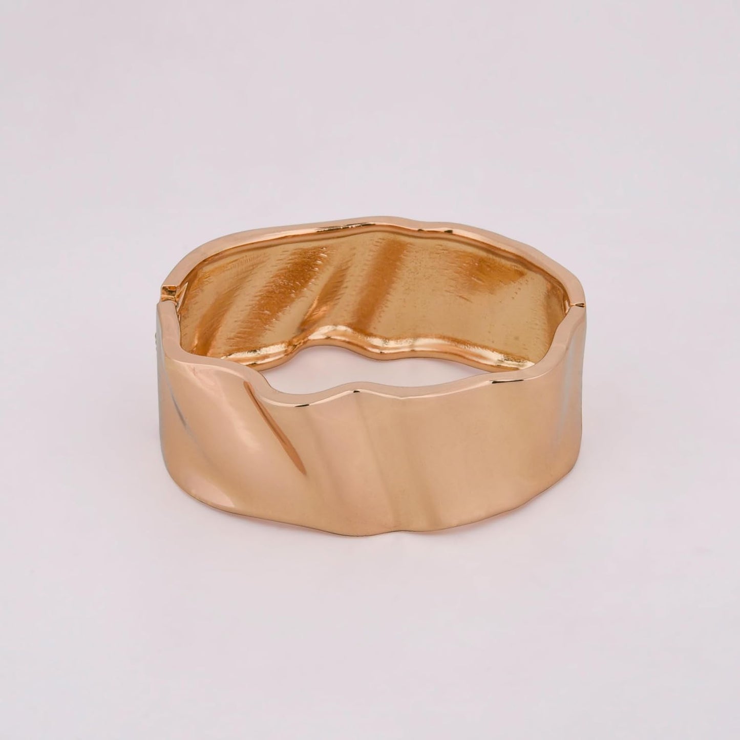 MORU Wavecrest Sculpted Kada Bangle for Women | Wide Openable Bracelet | Fashion Jewellery for Parties, Weddings & Gifting