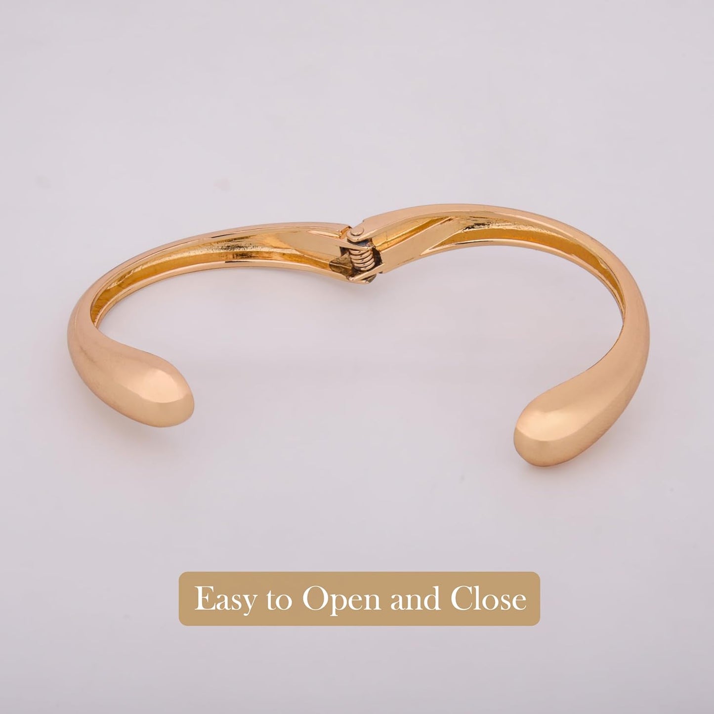 MORU Duet Open Kada Bangle for Women | Minimal Overlap Bracelet | Fashion Jewellery for Wedding, Parties & Gifting