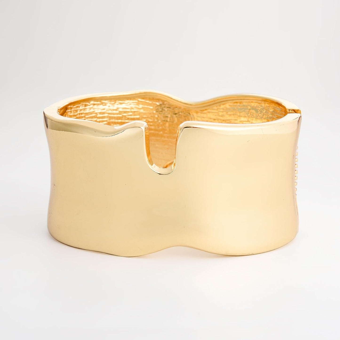 MORU Loopcrest Sculpted Kada Bangle for Women | Wide Openable Bracelet | Fashion Jewellery for Parties, Weddings & Gifting