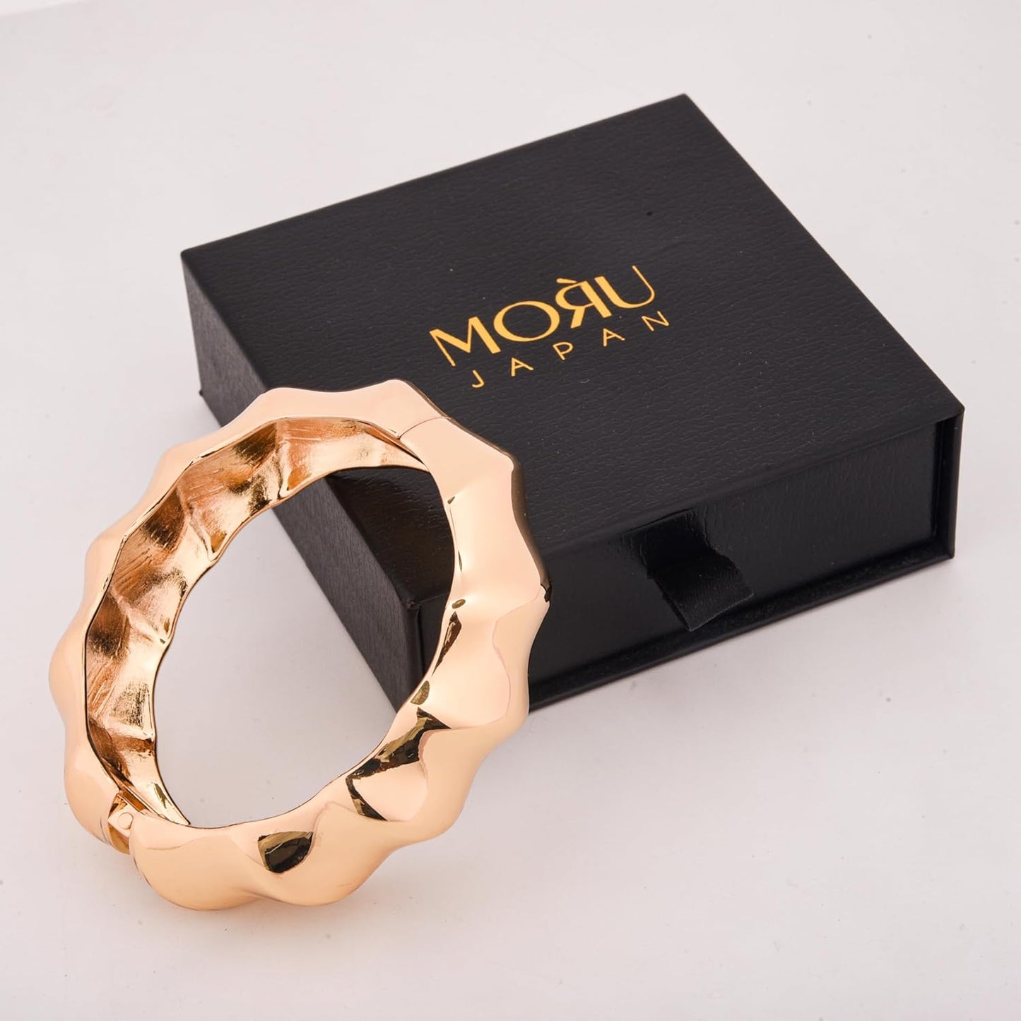 MORU Kage Jagged Kada Bangle for Women | Bold Geometric Openable Bracelet | Fashion Jewellery for Parties, Weddings & Gifting