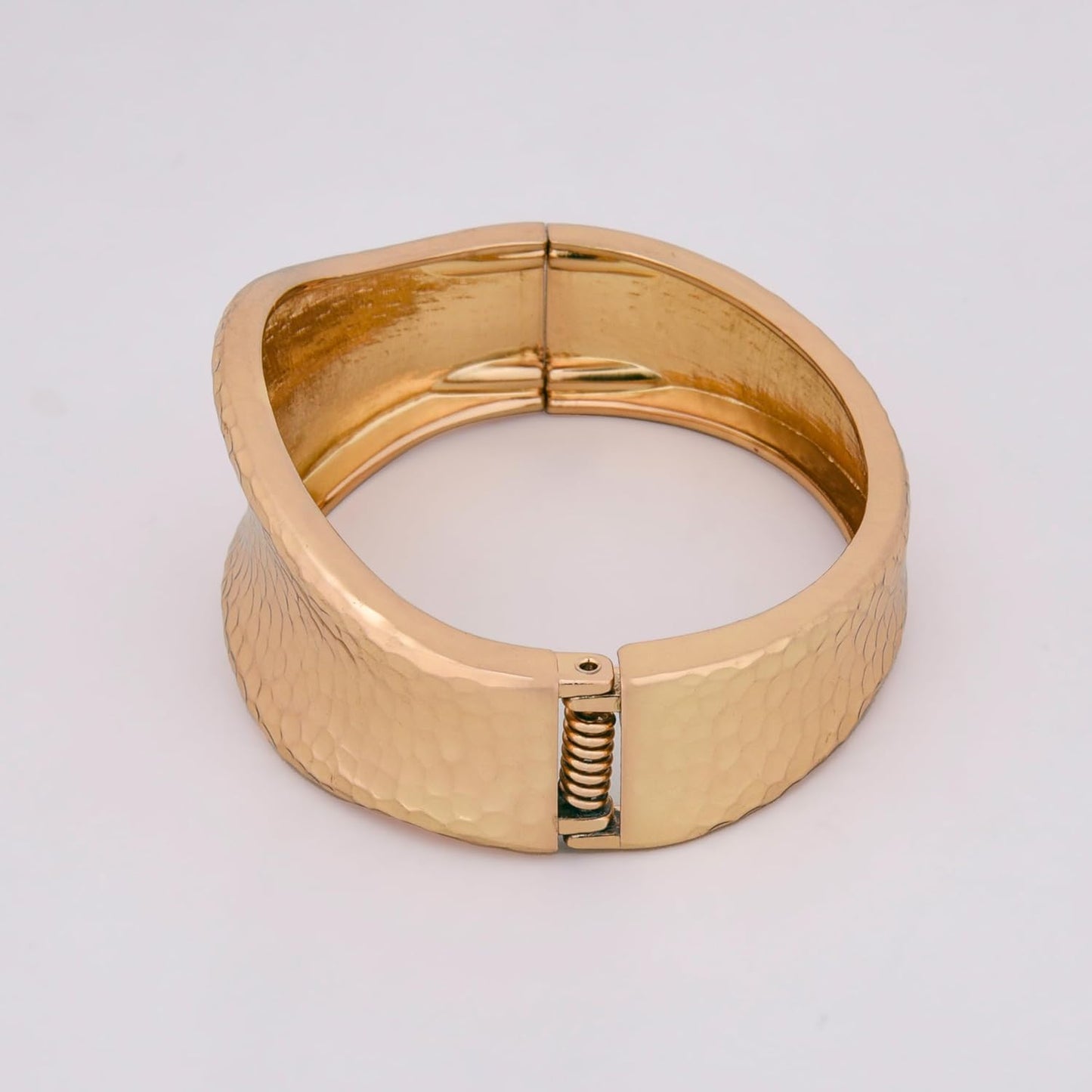 MORU Hammercrest Textured Kada Bangle for Women | Wide Openable Bracelet | Fashion Jewellery for Parties, Weddings & Gifting