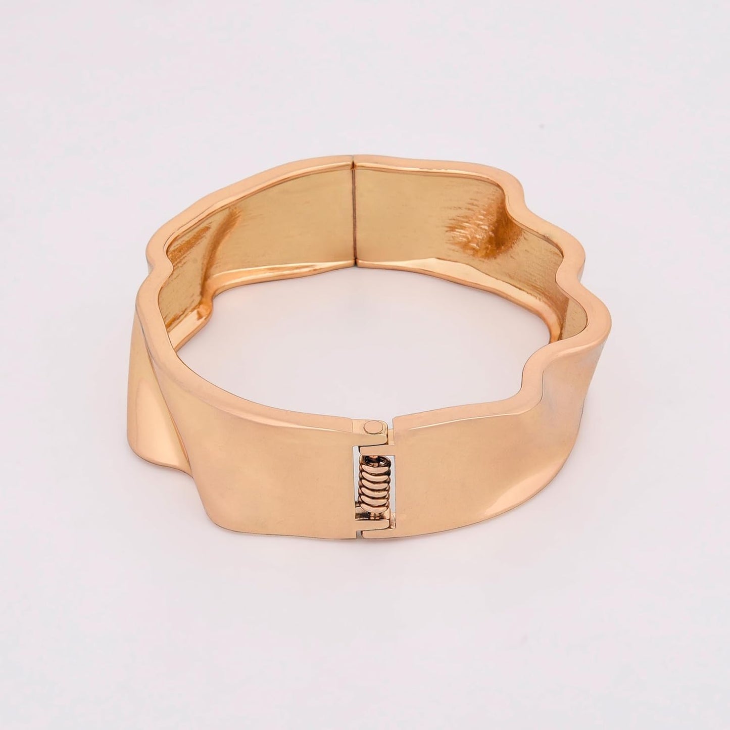 MORU Ripple Sculpted Kada Bangle for Women | Slim Openable Bracelet | Fashion Jewellery for Parties, Weddings & Gifting