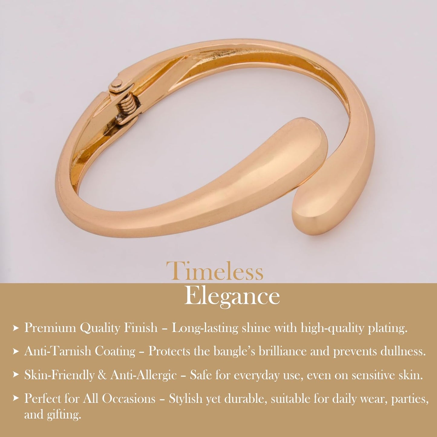 MORU Duet Open Kada Bangle for Women | Minimal Overlap Bracelet | Fashion Jewellery for Wedding, Parties & Gifting