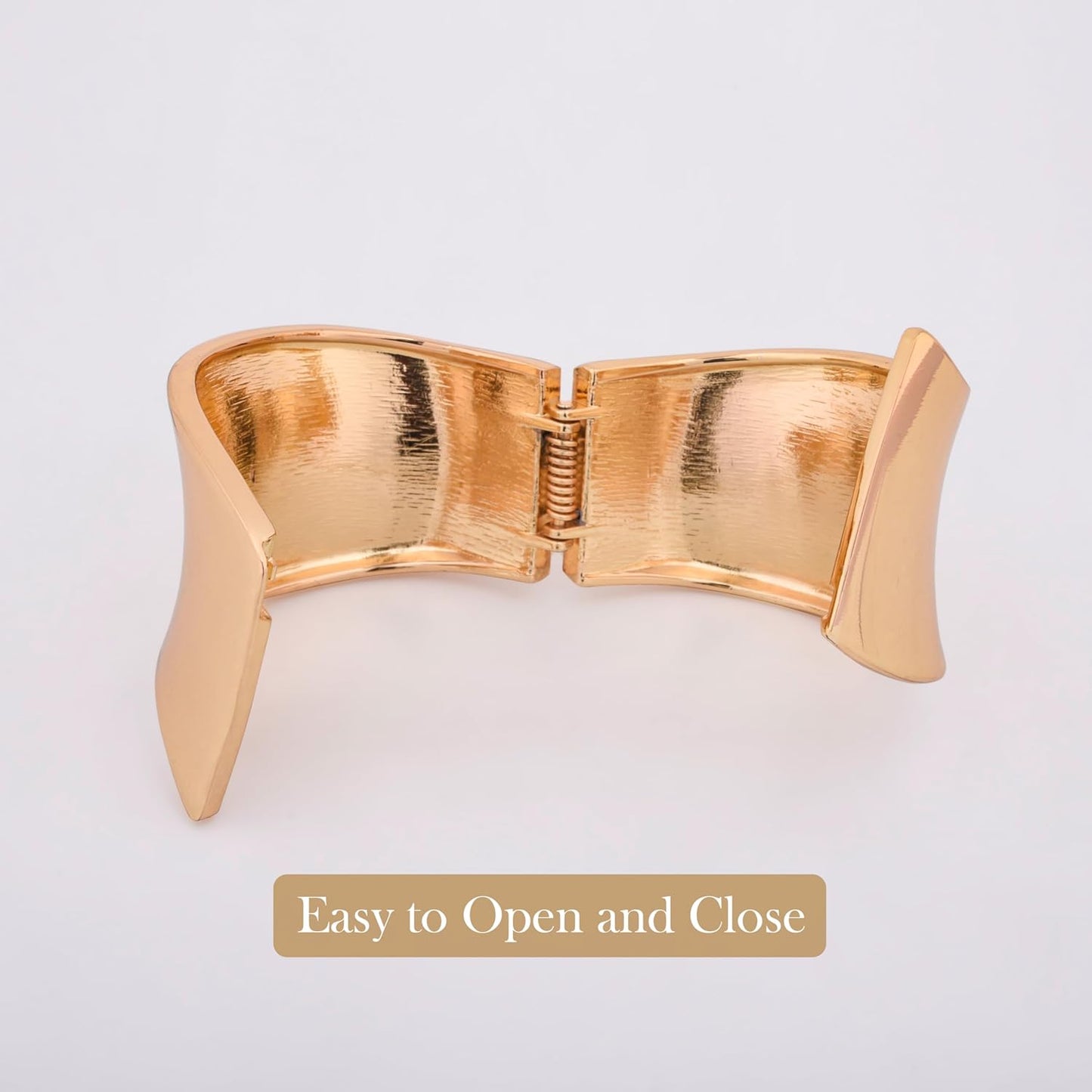 MORU Sculpted Statement Kada Bangle for Women | Bold Wide Openable Bracelet | Fashion Jewellery for Weddings, Parties & Gifting