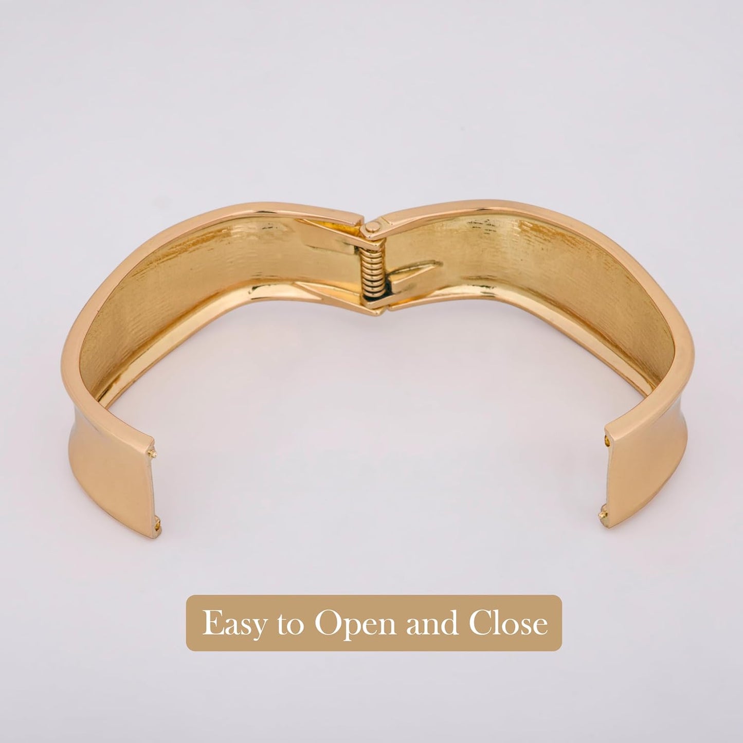 MORU Ovalis Kada Bangle for Women | Sleek Openable Bracelet | Fashion Jewellery for Weddings, Parties & Gifting
