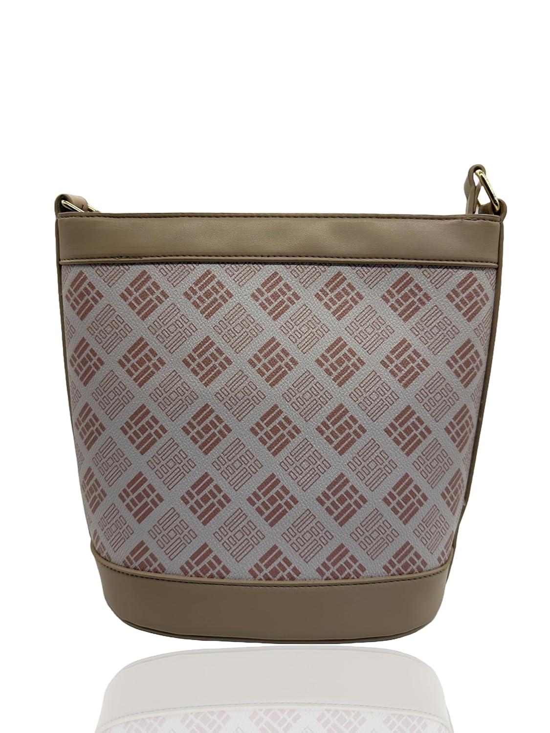 Leather Rafa Bucket Bag/Distinct Patterned Bucket Design/Adjustable Shoulder Strap