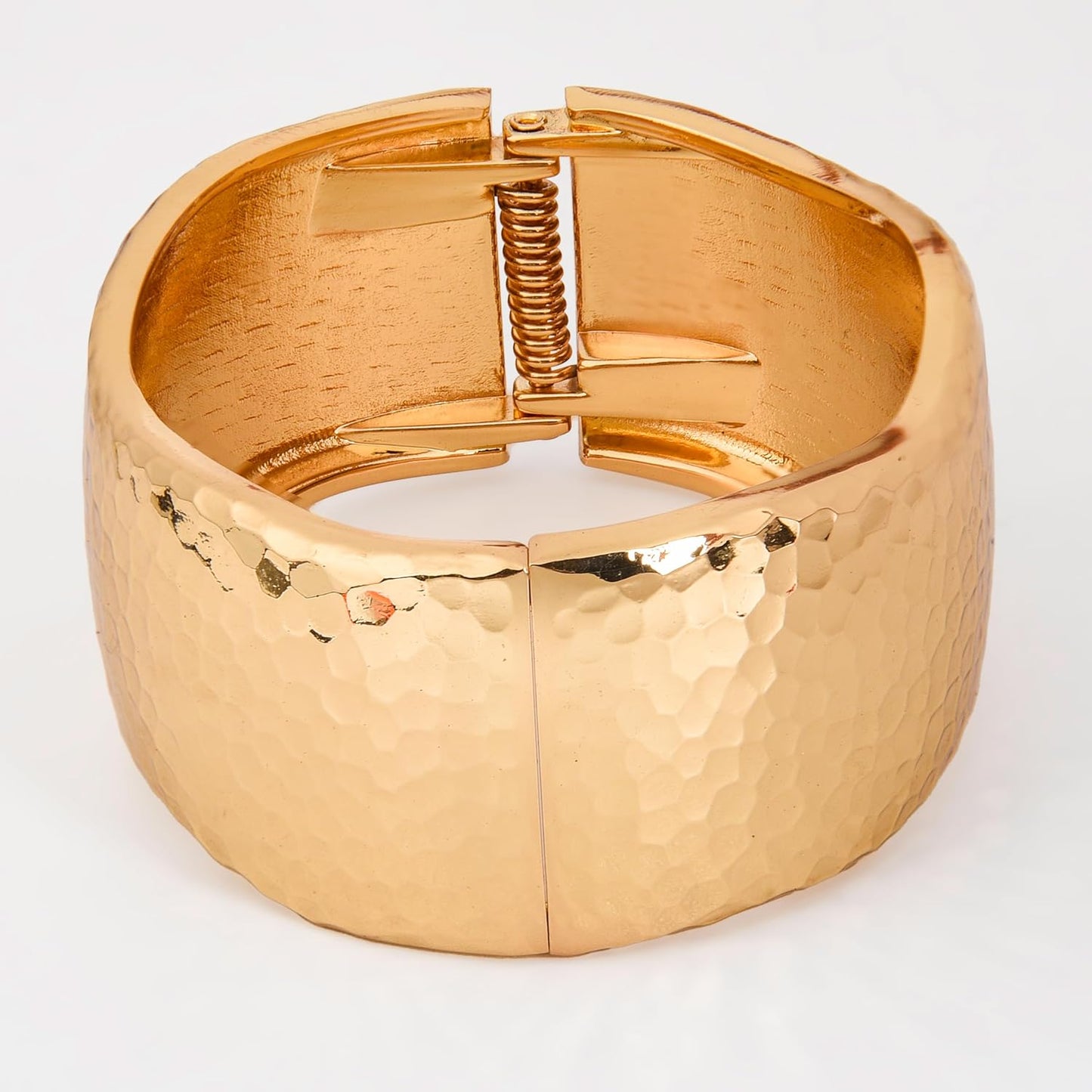 MORU Kairo Hammered Kada Bangle for Women | Bold Textured Openable Bracelet | Statement Fashion Jewellery for Parties & Gifting