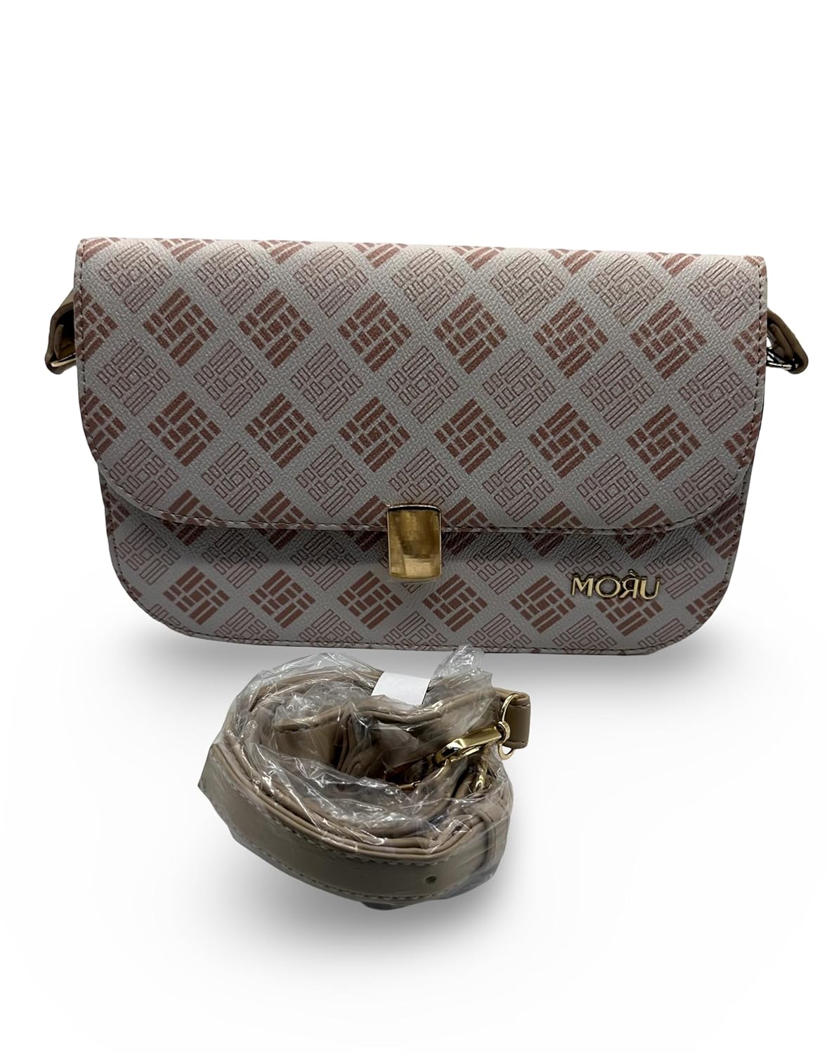 MORU FASHIONS Women Rafa Shoulder Bag With Additional Detachable Strap Cream