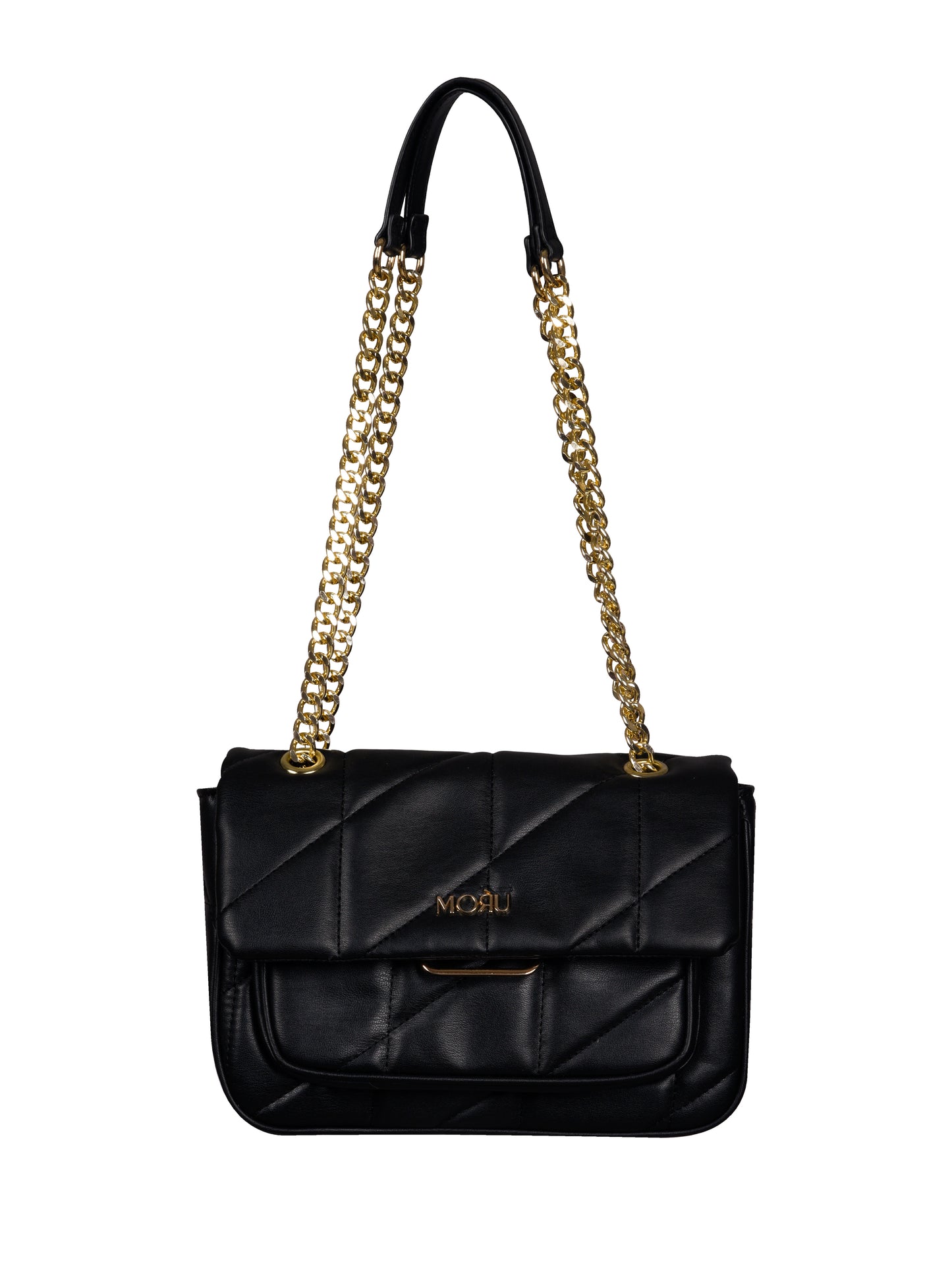 Kuro Black Quilted Shoulder Bag