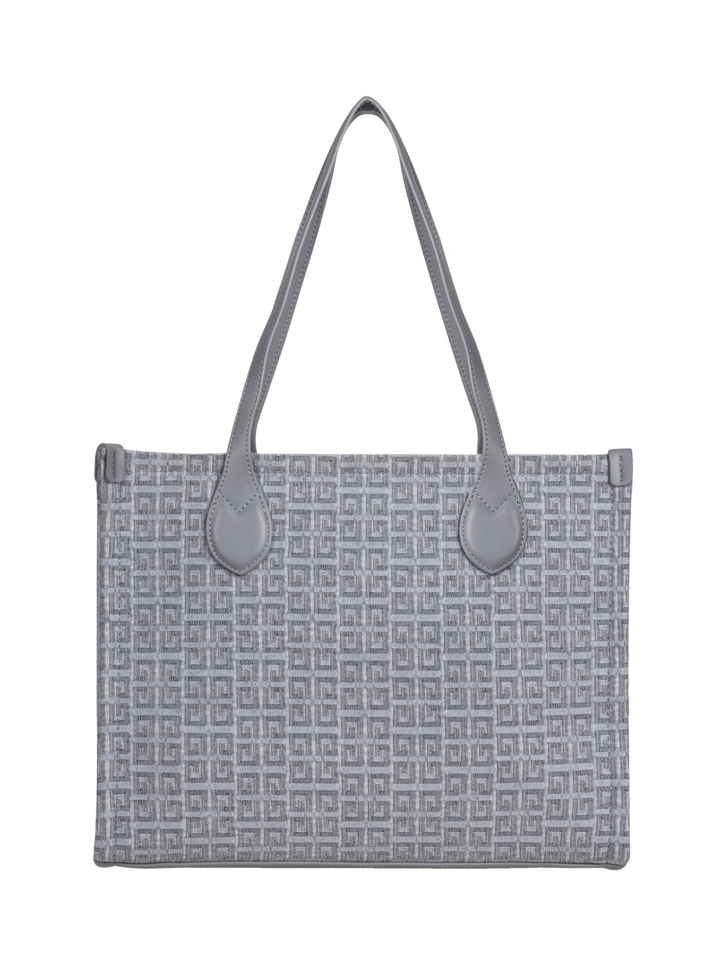 Winter Grid Classic Beige Canvas Tote Bag