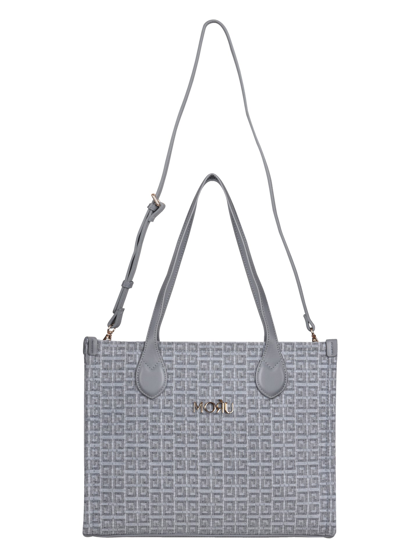 Winter Grid Classic Beige Canvas Tote Bag