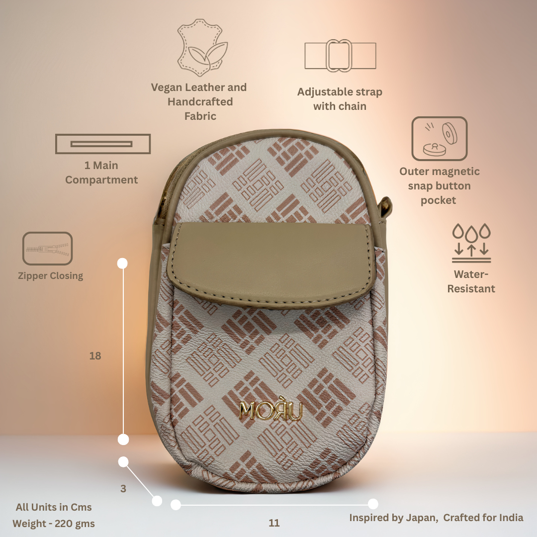 MORU FASHIONS Women Rafa Crossbody Bag Stylish Texture And Refined Finish/Lightweight & Travel-Friendly