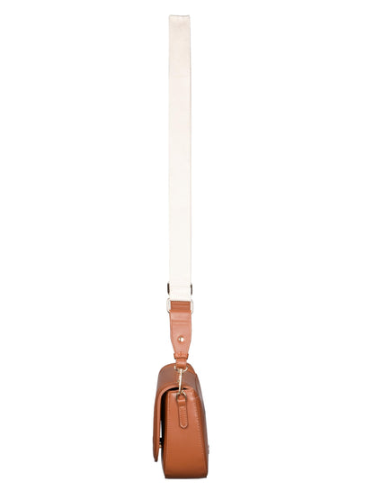 MORU Celeste Curved Flap Crossbody Sling Bag for Women | Premium Structured Saddle Crossbody Bag with Adjustable Strap | Stylish Everyday Shoulder Purse with Secure Inner Pocket