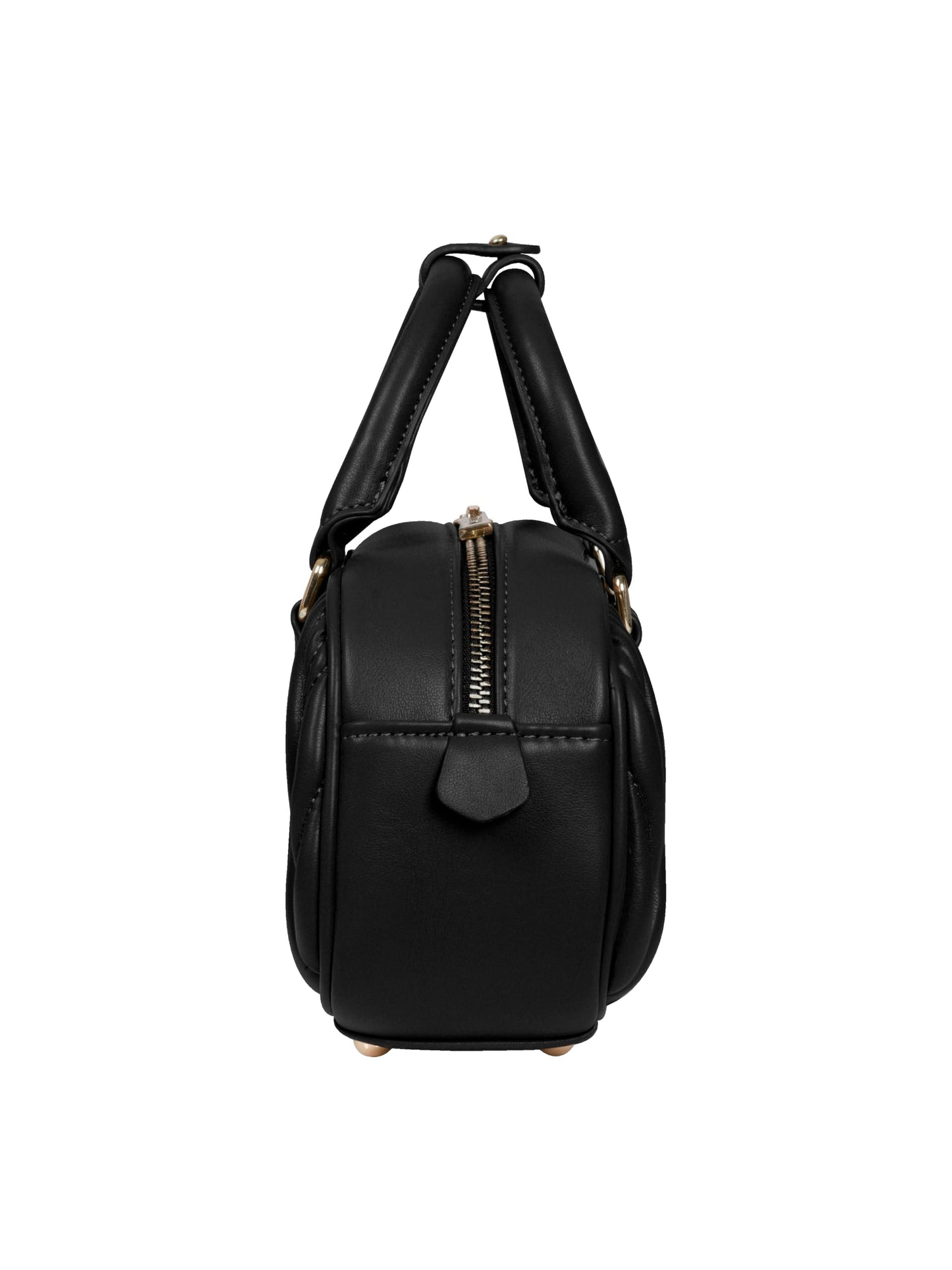 MORU Lumière Quilted Boston Satchel for Women | Premium Quilted PU Leather Handbag | Detachable Adjustable Shoulder Strap | Zip Closure
