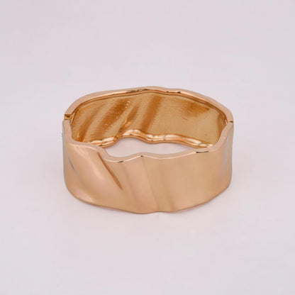 MORU Wavecrest Sculpted Kada Bangle for Women | Wide Openable Bracelet | Fashion Jewellery for Parties, Weddings & Gifting