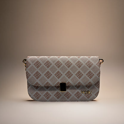 MORU FASHIONS Women Rafa Shoulder Bag With Additional Detachable Strap Cream