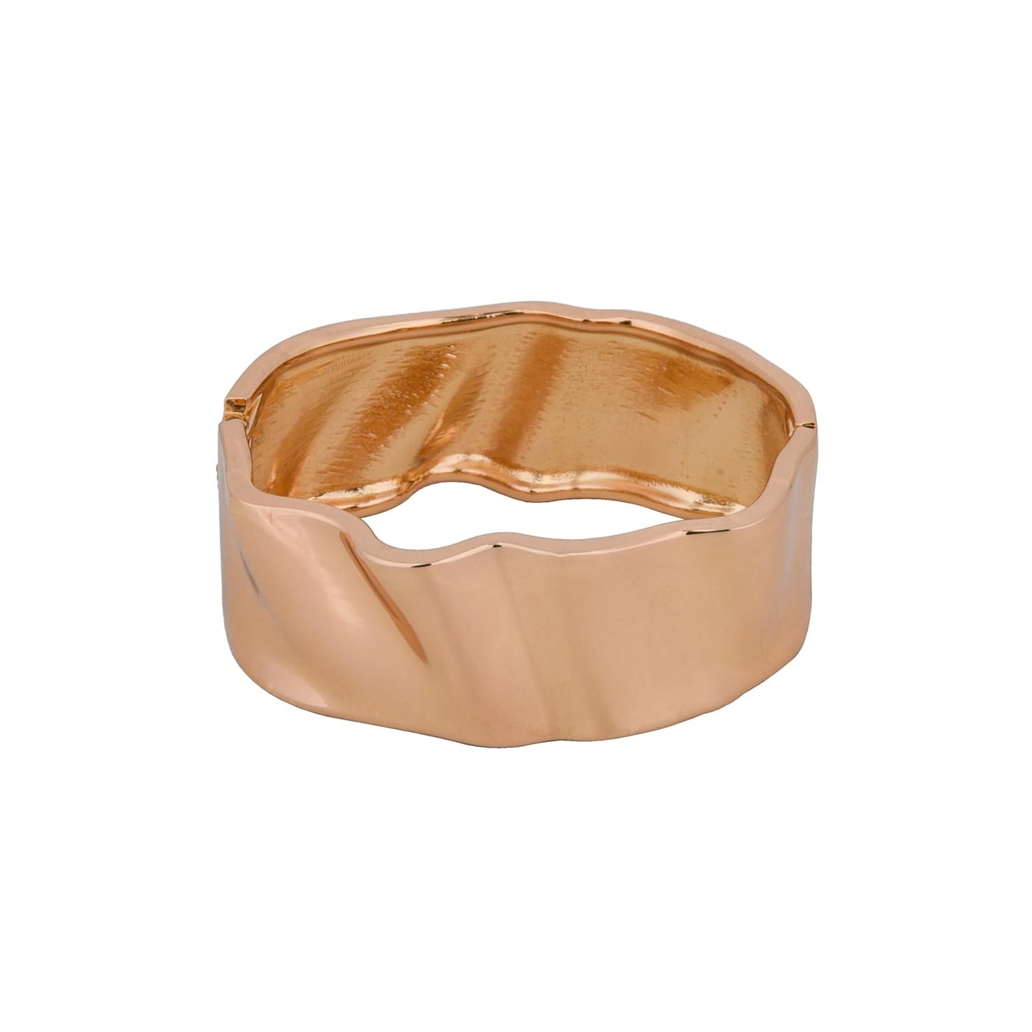 MORU Wavecrest Sculpted Kada Bangle for Women | Wide Openable Bracelet | Fashion Jewellery for Parties, Weddings & Gifting
