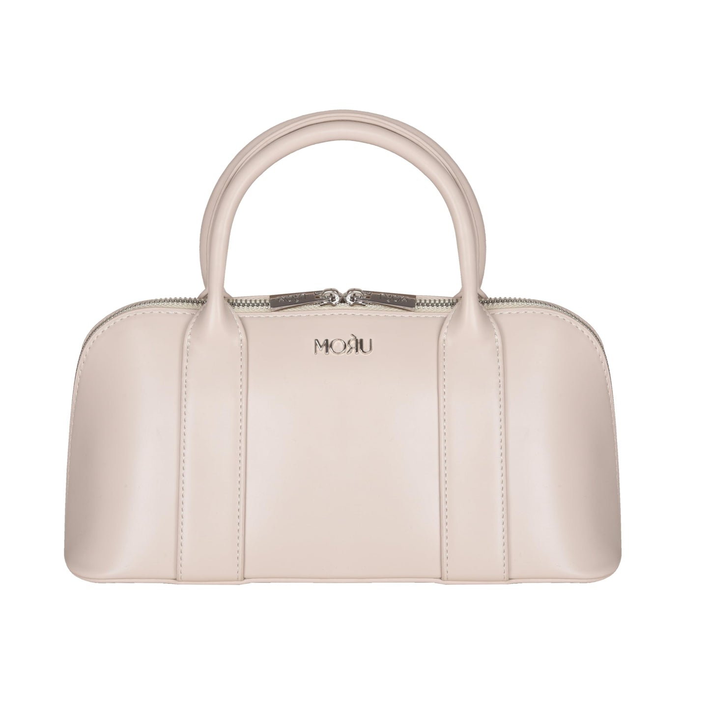 MORU Lumière Boston Satchel for Women | Premium Smooth PU Leather Handbag | Structured Top Handle Bag | Detachable Adjustable Shoulder Strap | Zip Closure