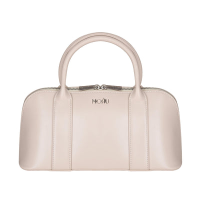 MORU Lumière Boston Satchel for Women | Premium Smooth PU Leather Handbag | Structured Top Handle Bag | Detachable Adjustable Shoulder Strap | Zip Closure