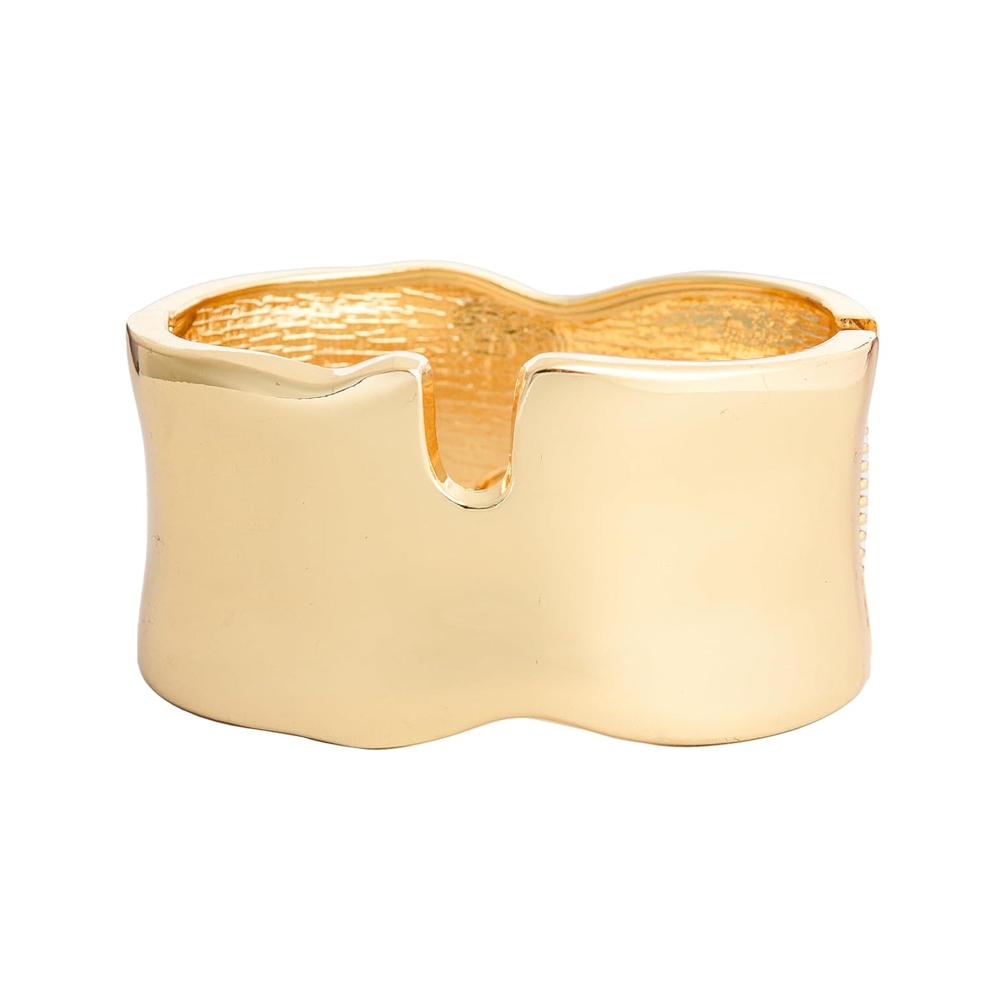 MORU Loopcrest Sculpted Kada Bangle for Women | Wide Openable Bracelet | Fashion Jewellery for Parties, Weddings & Gifting