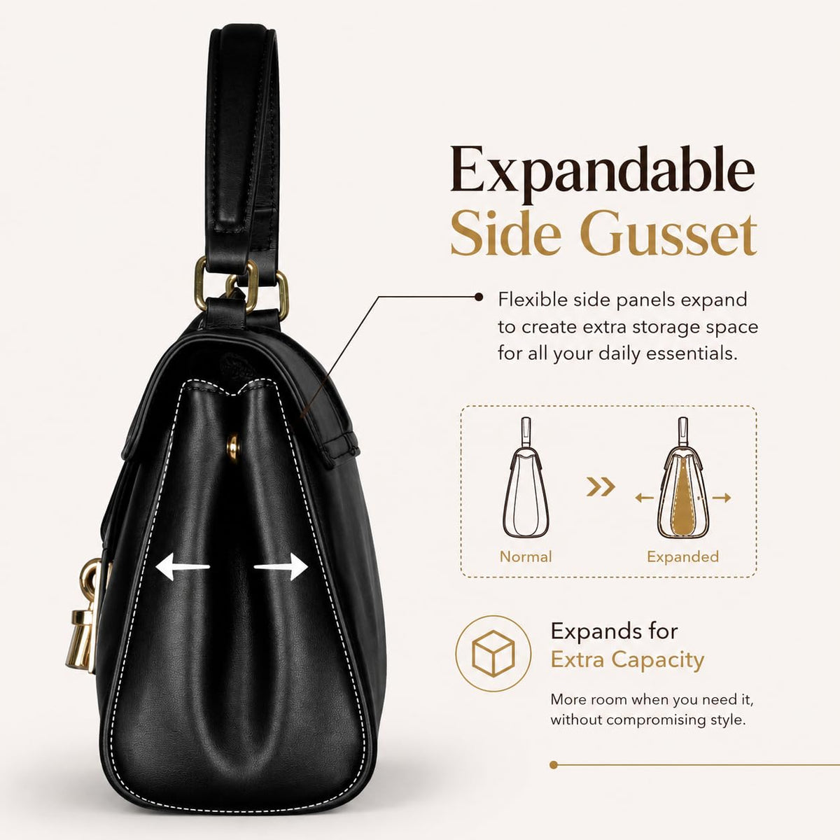 MORU Sienna Lock Satchel Bag