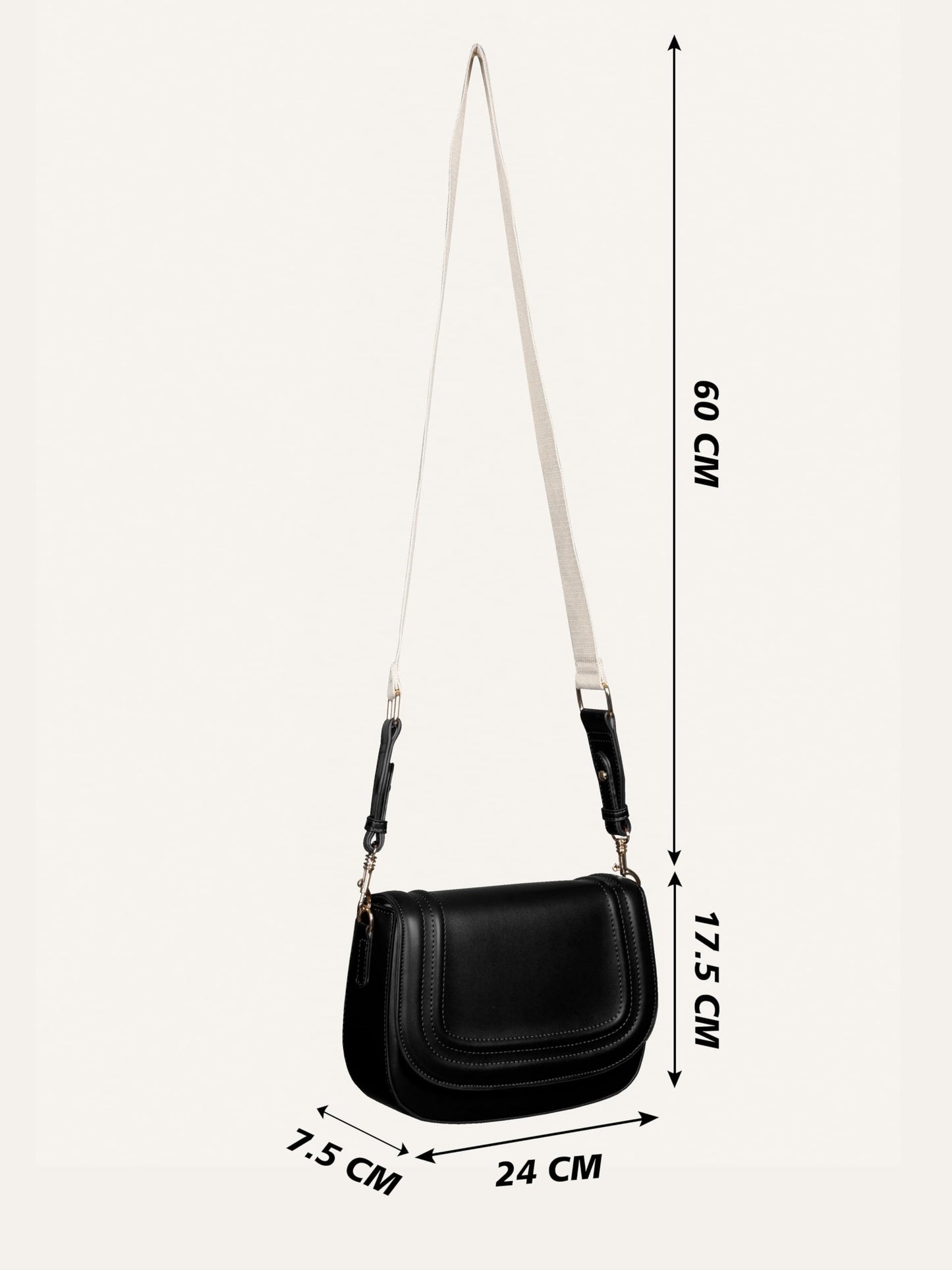 MORU Celeste Curved Flap Crossbody Sling Bag for Women | Premium Structured Saddle Crossbody Bag with Adjustable Strap | Stylish Everyday Shoulder Purse with Secure Inner Pocket