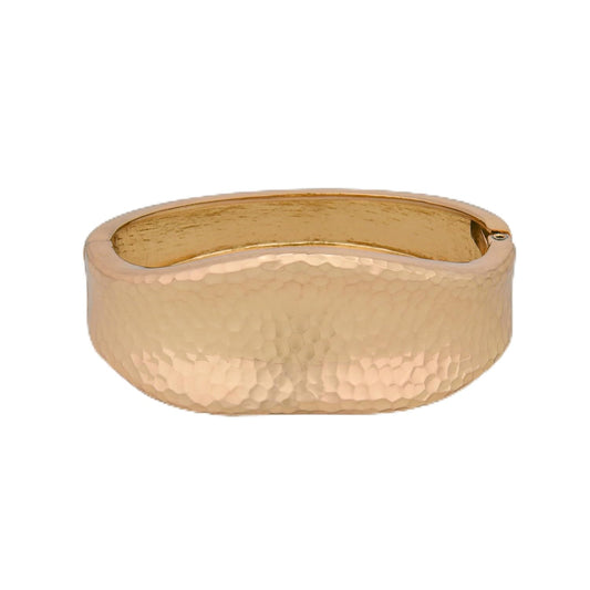 MORU Hammercrest Textured Kada Bangle for Women | Wide Openable Bracelet | Fashion Jewellery for Parties, Weddings & Gifting