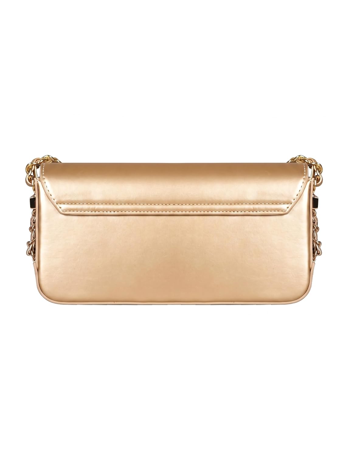 MORU Shoulder Bag for Women | Premium PU Leather Chain Shoulder Bag | Gold Evening Party Handbag | Magnetic Flap Closure | Ladies Crossbody Purse for Wedding, Party & Daily Use