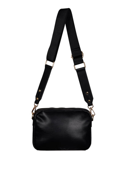 MORU Kuro Quilted Crossbody Bag for Women | Premium Vegan Leather Sling Bag with Adjustable Strap | Lightweight, Water-Resistant | Everyday Office & Travel Use