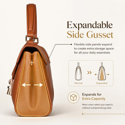 MORU Sienna Lock Satchel Bag