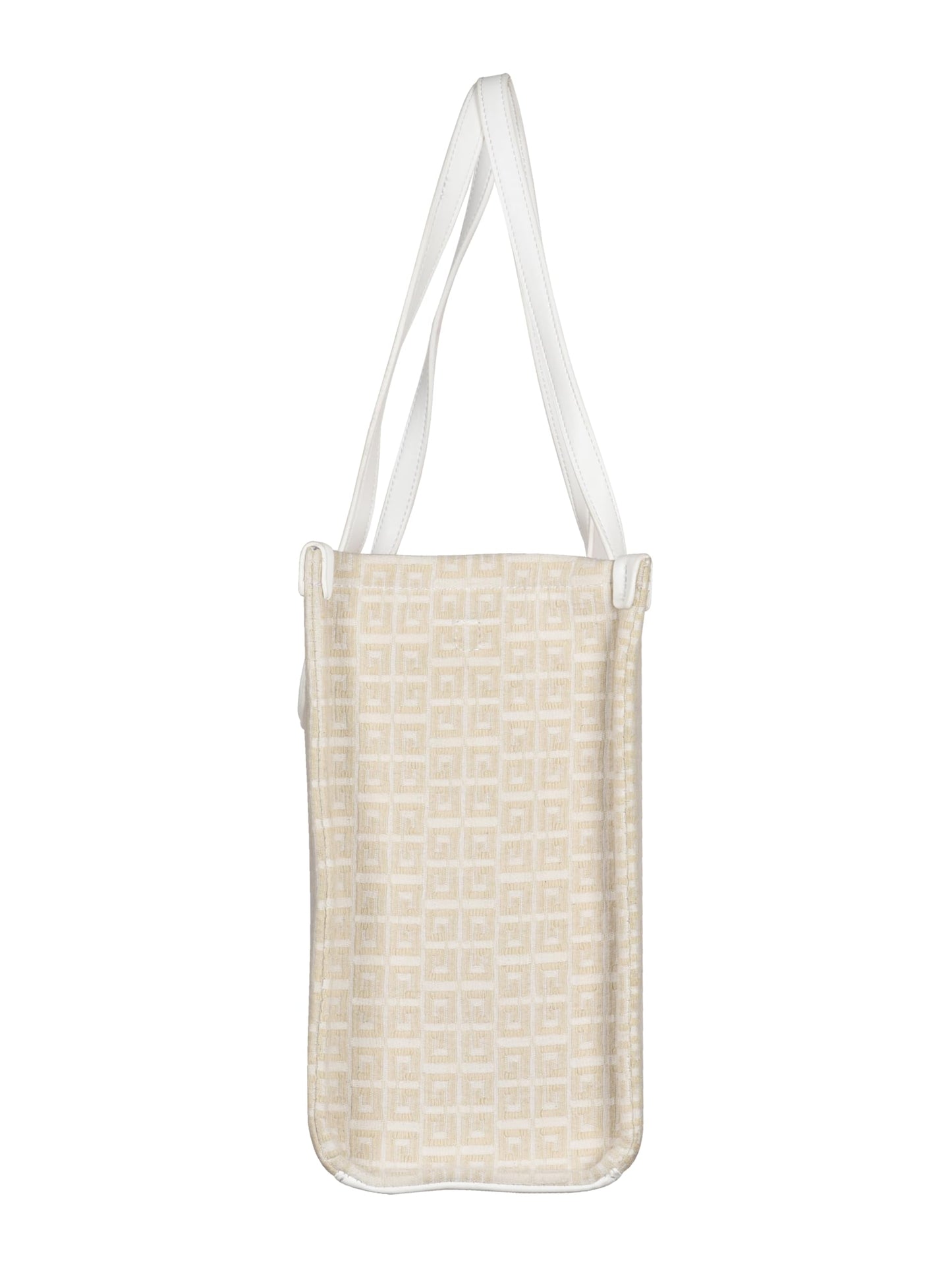 MORU Winter Grid Classic Beige Canvas Tote Bag for Women | Large Work & Travel Handbag | Fits MacBook Pro 14”, MacBook Air 13” & 15” | Shoulder & Crossbody Office Bag