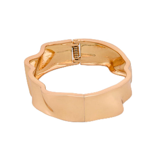 MORU Ripple Sculpted Kada Bangle for Women | Slim Openable Bracelet | Fashion Jewellery for Parties, Weddings & Gifting