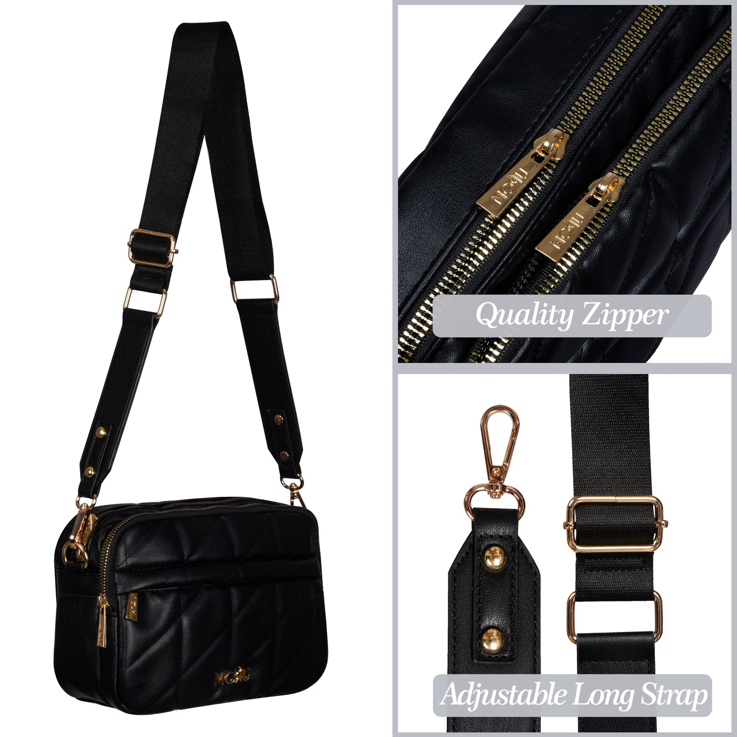 Kuro Quilted Crossbody Bag