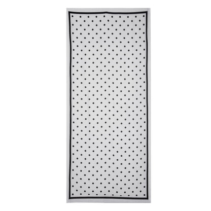 MORU Kyoto Chic Women’s Polka Dot Scarf | Soft Lightweight Black & White Monochrome Printed Stole | Elegant Minimal Fashion Wrap for All Seasons
