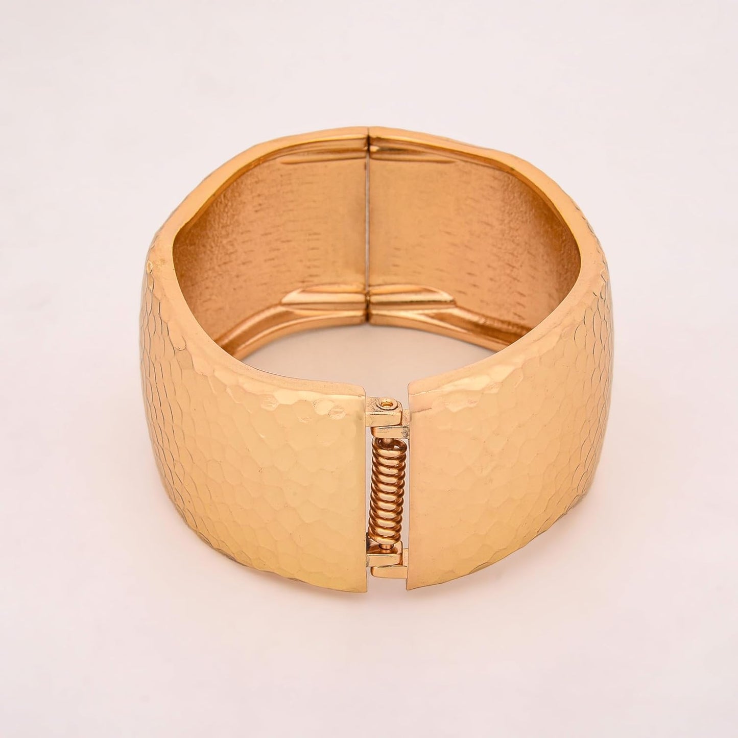 MORU Kairo Hammered Kada Bangle for Women | Bold Textured Openable Bracelet | Statement Fashion Jewellery for Parties & Gifting