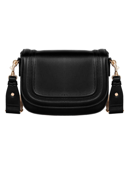 MORU Celeste Curved Flap Crossbody Sling Bag for Women | Premium Structured Saddle Crossbody Bag with Adjustable Strap | Stylish Everyday Shoulder Purse with Secure Inner Pocket