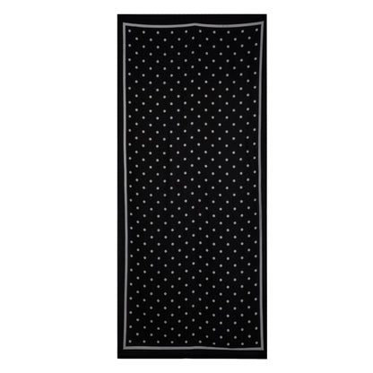 MORU Kyoto Chic Women’s Polka Dot Scarf | Soft Lightweight Black & White Monochrome Printed Stole | Elegant Minimal Fashion Wrap for All Seasons