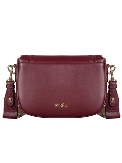 MORU Celeste Curved Flap Crossbody Sling Bag for Women | Premium Structured Saddle Crossbody Bag with Adjustable Strap | Stylish Everyday Shoulder Purse with Secure Inner Pocket