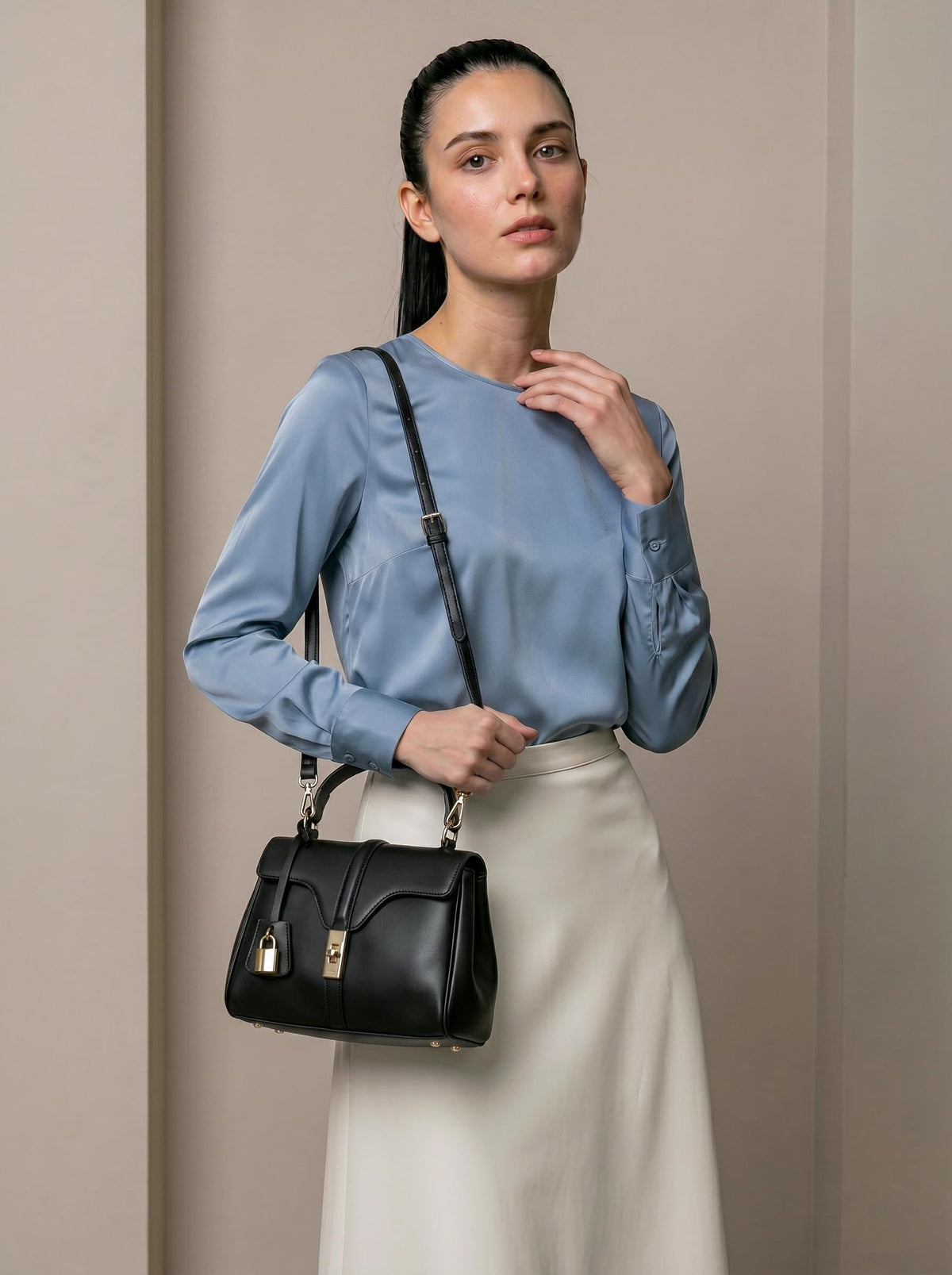 MORU Sienna Lock Satchel Bag