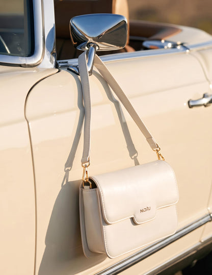MORU Aurelia Sling Bag | Structured Crossbody Shoulder Bag for Women | Detachable Adjustable Strap | Magnetic Flap Closure | Secure Inner Zip Pocket