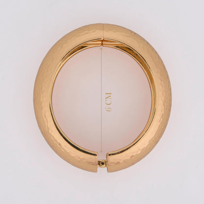 MORU Hammered Dome Metal Bangle for Women | Bold Designer Bracelet | Statement Fashion Jewellery for Party, Festive & Everyday Wear