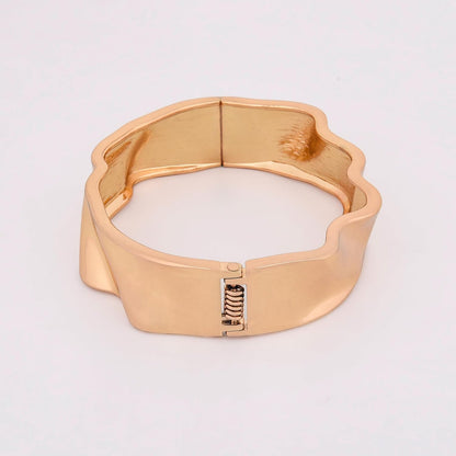MORU Ripple Sculpted Kada Bangle for Women | Slim Openable Bracelet | Fashion Jewellery for Parties, Weddings & Gifting