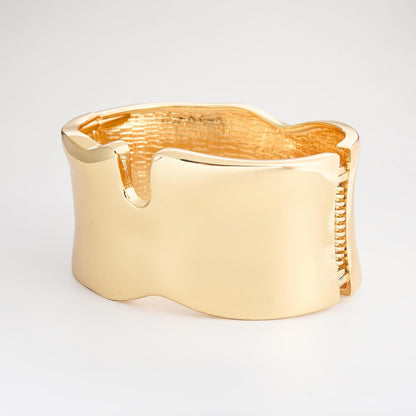 MORU Loopcrest Sculpted Kada Bangle for Women | Wide Openable Bracelet | Fashion Jewellery for Parties, Weddings & Gifting