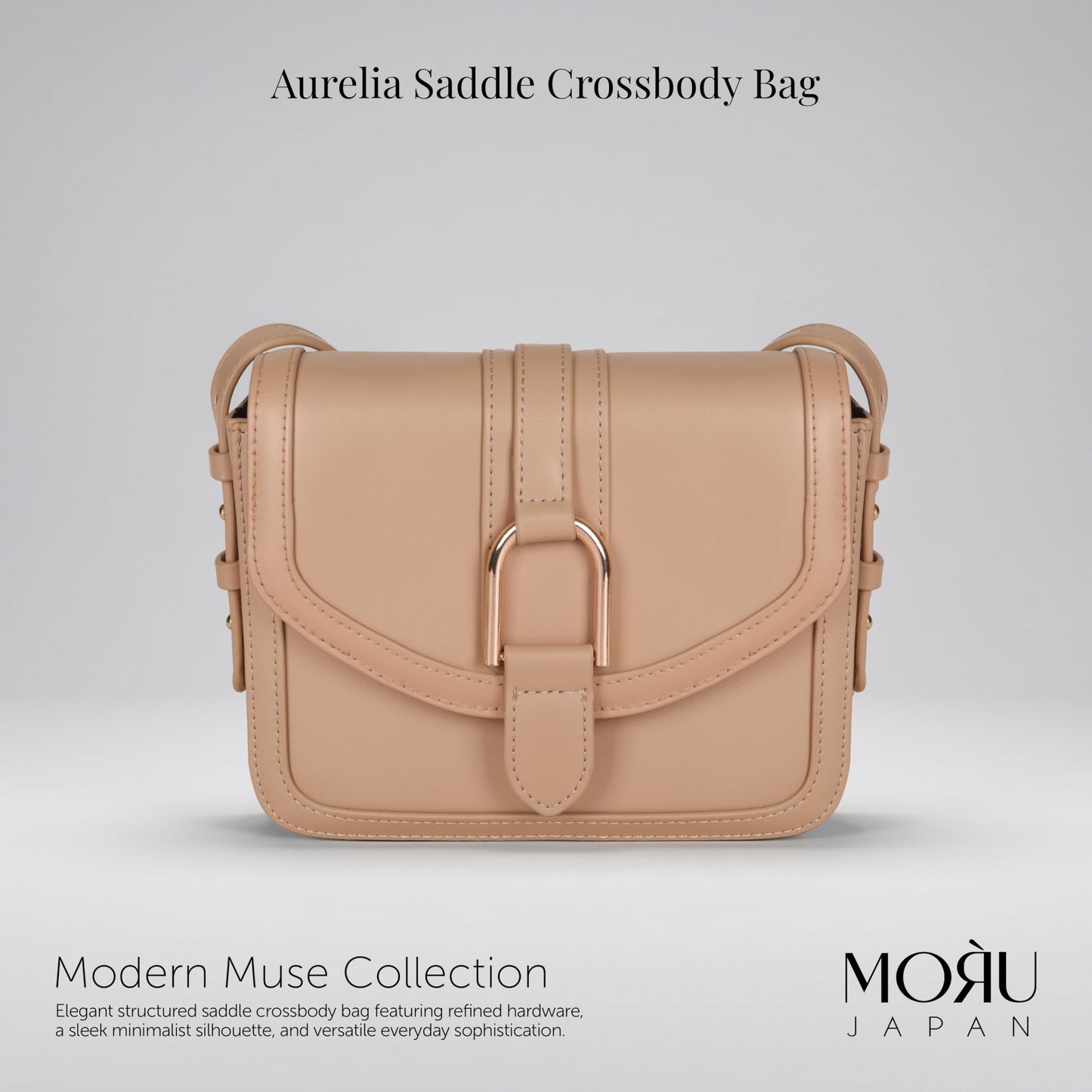 MORU Aurelia Saddle Crossbody Bag for Women | Crossbody Purse | Structured Crossbody Bags for Women Stylish | Adjustable Shoulder Strap