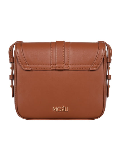 MORU Aurelia Saddle Crossbody Bag for Women | Crossbody Purse | Structured Crossbody Bags for Women Stylish | Adjustable Shoulder Strap