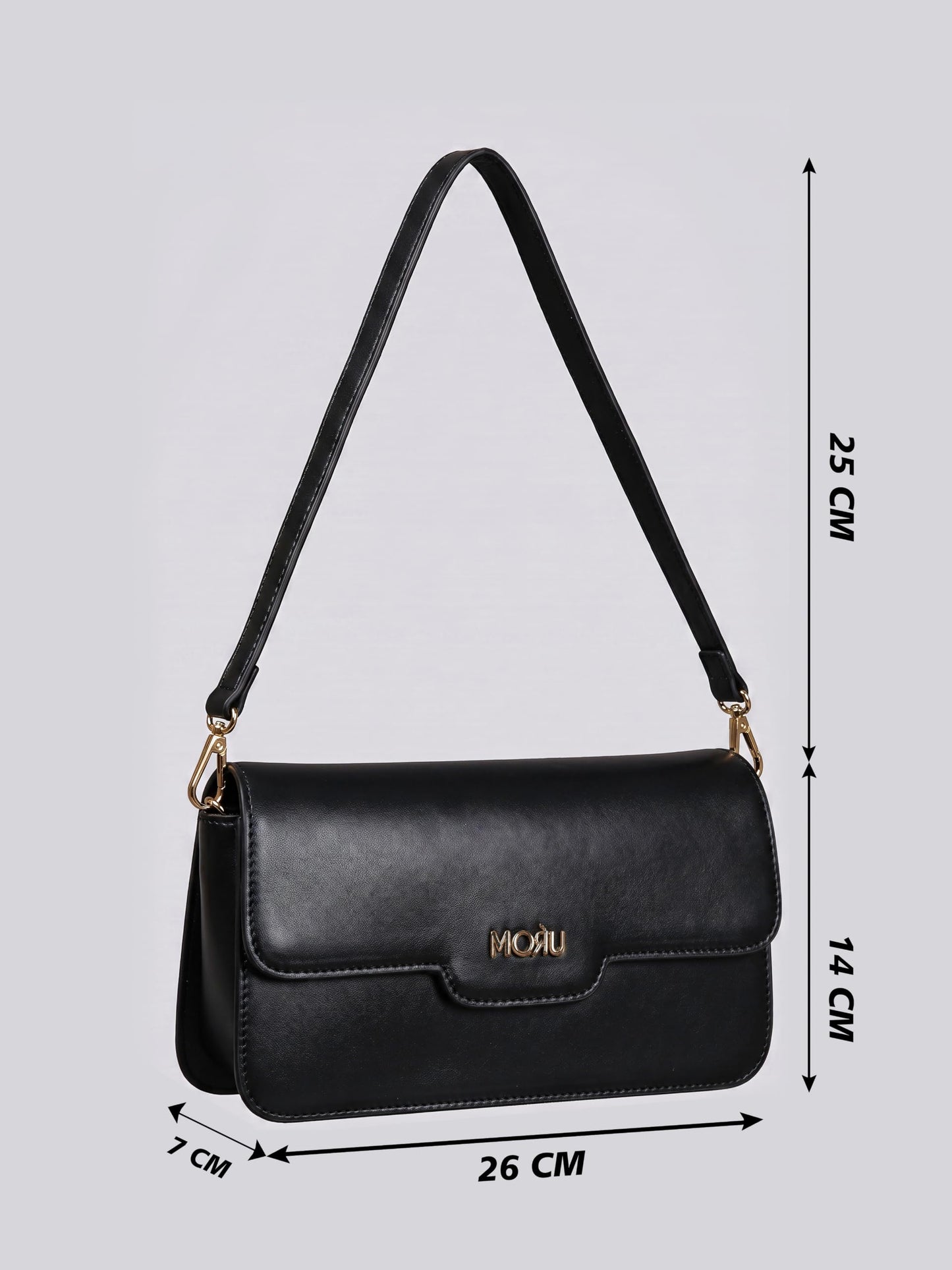 MORU Aurelia Sling Bag | Structured Crossbody Shoulder Bag for Women | Detachable Adjustable Strap | Magnetic Flap Closure | Secure Inner Zip Pocket