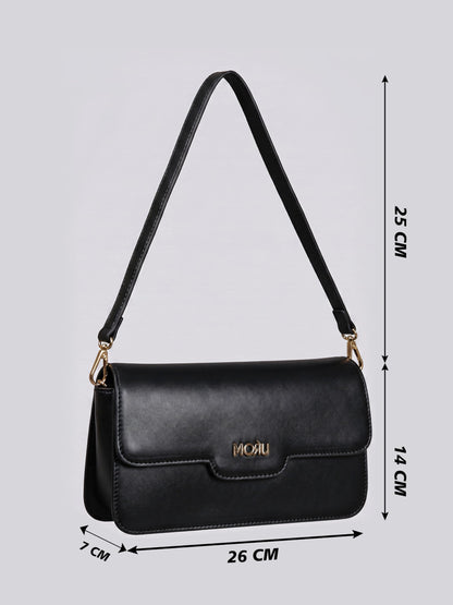 MORU Aurelia Sling Bag | Structured Crossbody Shoulder Bag for Women | Detachable Adjustable Strap | Magnetic Flap Closure | Secure Inner Zip Pocket