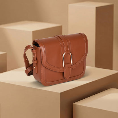 MORU Aurelia Saddle Crossbody Bag for Women | Crossbody Purse | Structured Crossbody Bags for Women Stylish | Adjustable Shoulder Strap