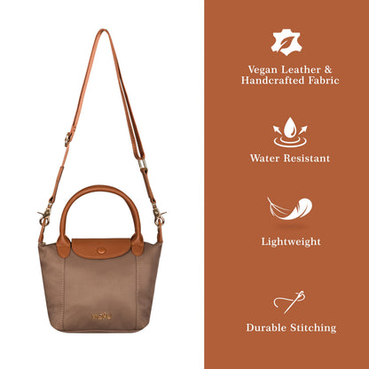 MORU Luma Sling Bag for Women | Stylish Top Handle Crossbody Handbag with Adjustable Strap | Lightweight, Water-Resistant Fabric | Everyday Casual & Office Use