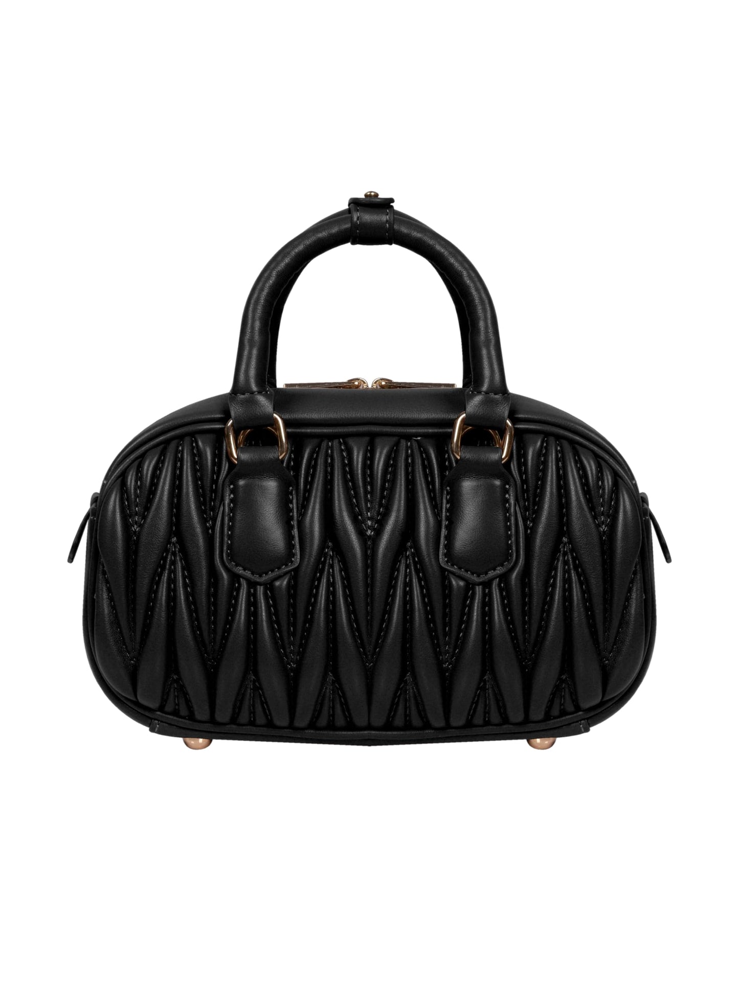 MORU Lumière Quilted Boston Satchel for Women | Premium Quilted PU Leather Handbag | Detachable Adjustable Shoulder Strap | Zip Closure